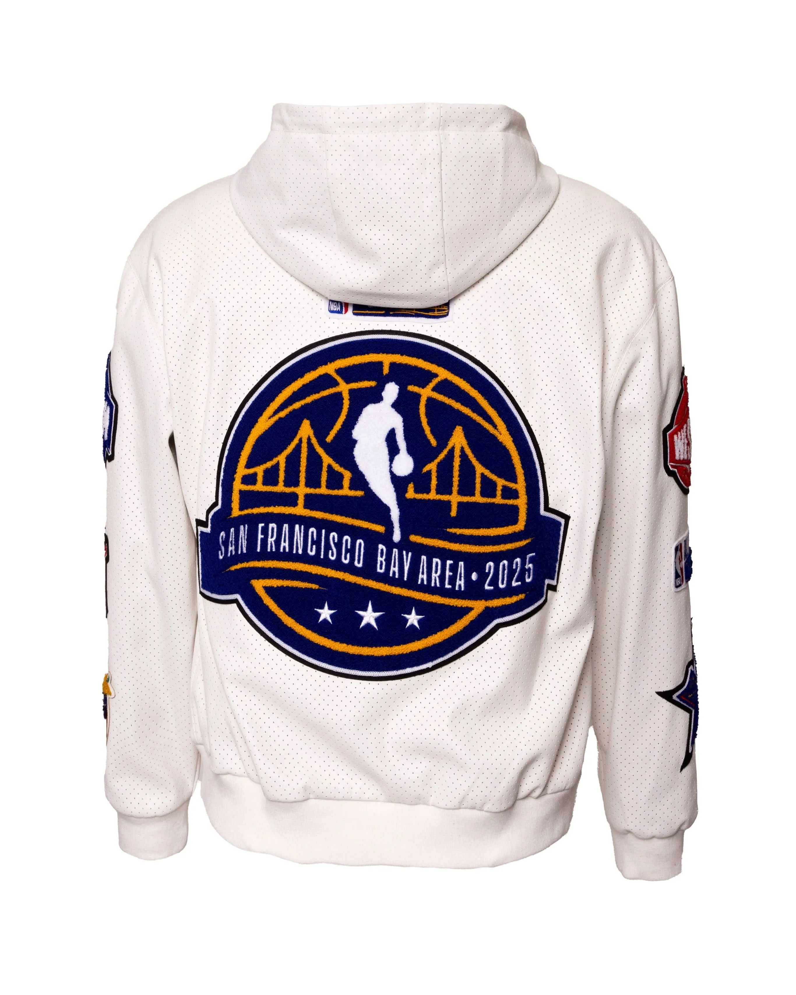 2025 NBA All-Star San Francisco Bay Area Lightweight Vegan Hooded Zip-Up Jacket White