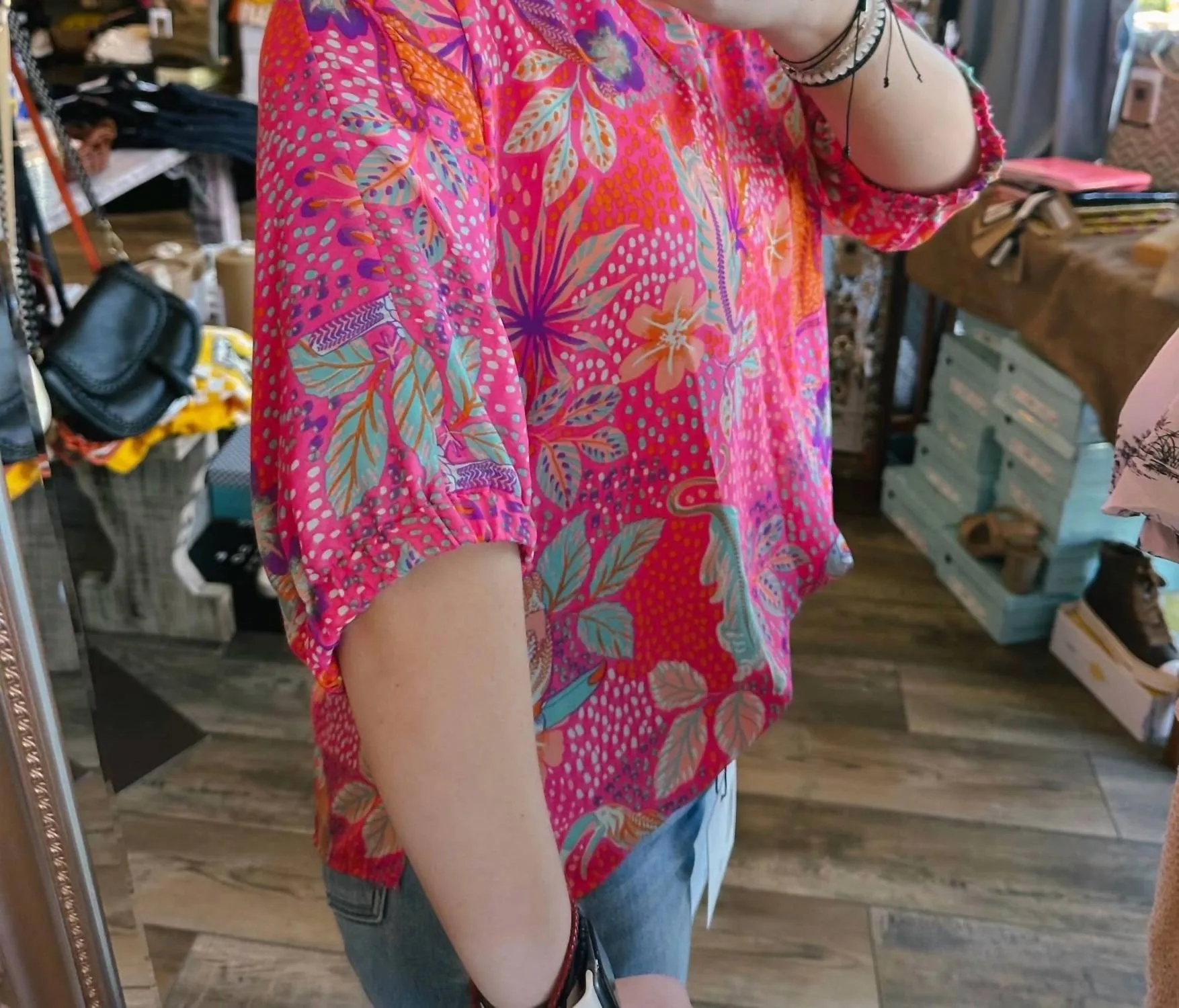 Adrienne - Jungle Party V-neck Top