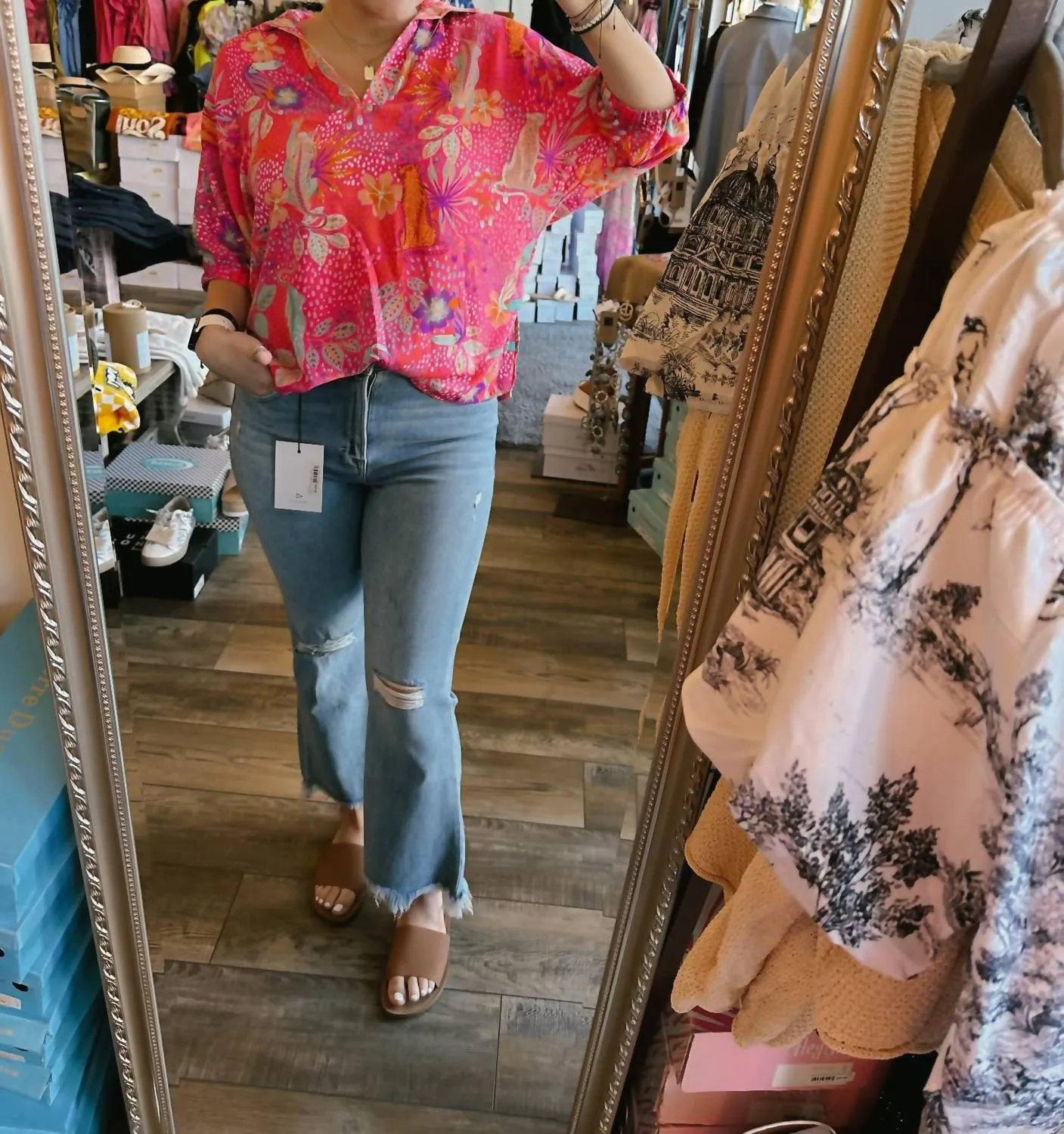 Adrienne - Jungle Party V-neck Top