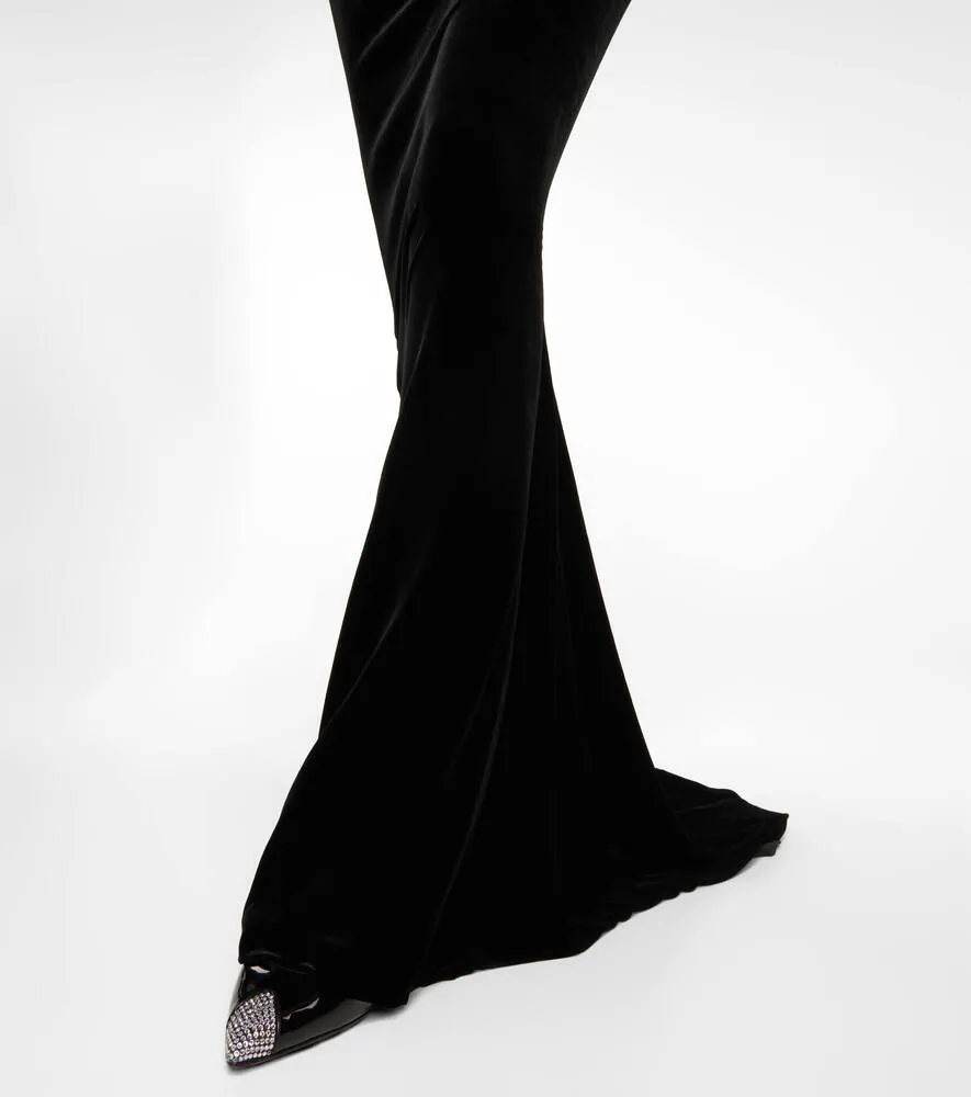 Alessandra Rich Embellished velvet gown