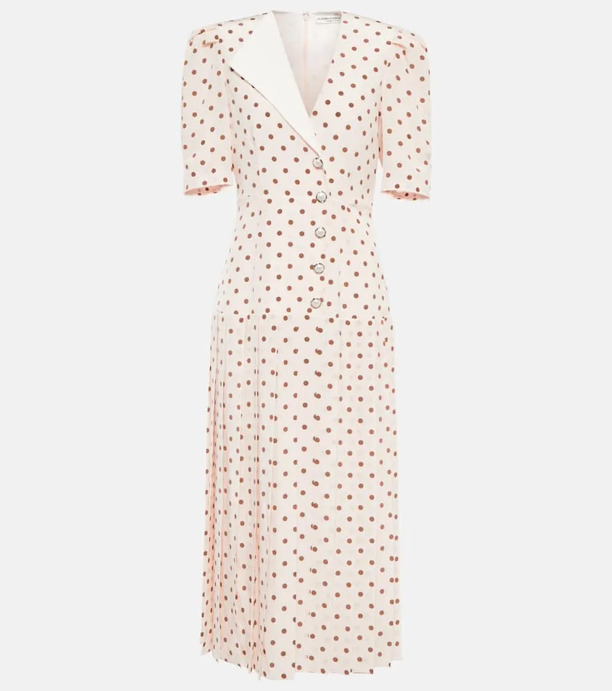 Alessandra Rich Polka dot silk maxi dress
