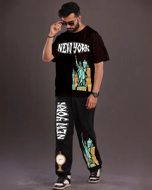 Black Men's New York Co-ord Set - Men's Choice(*)