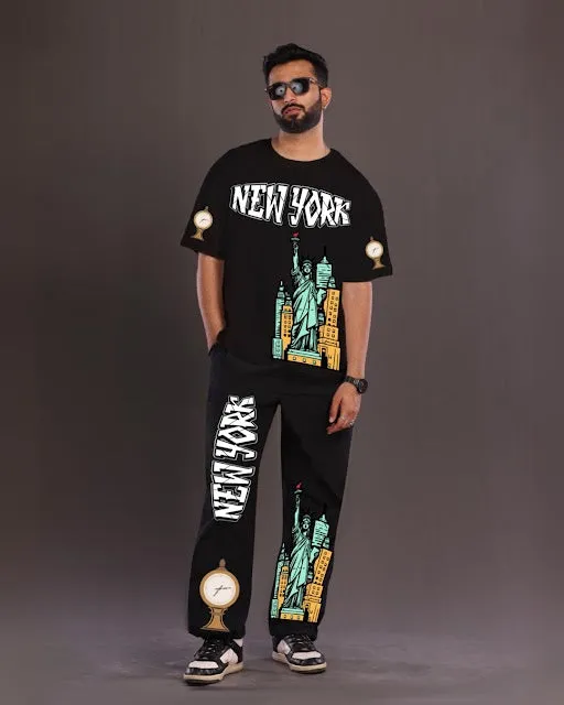Black Men's New York Co-ord Set - Men's Choice(*)