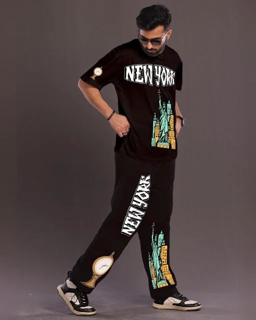 Black Men's New York Co-ord Set - Men's Choice(*)