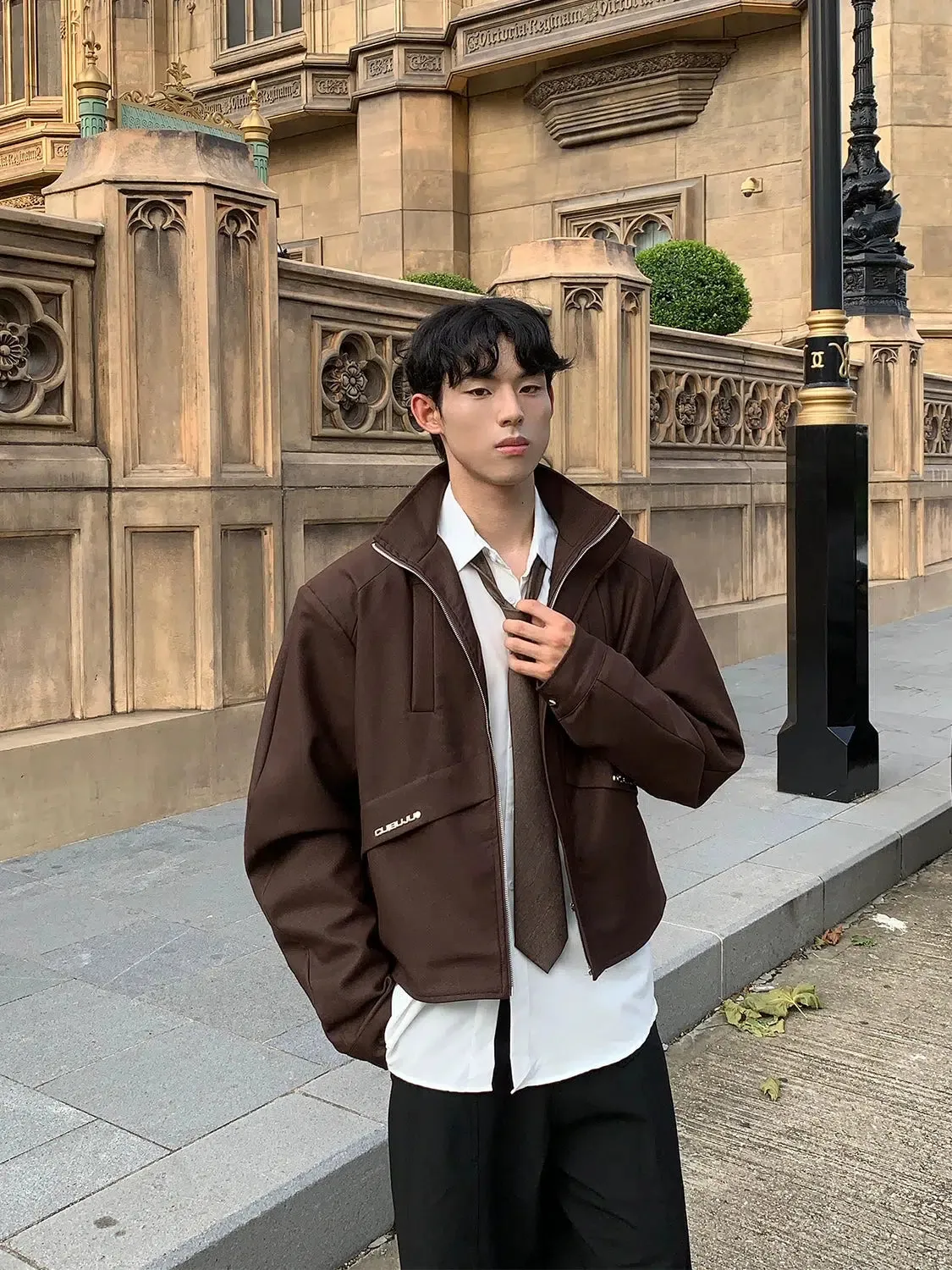 Brown Zip-Up Jacket