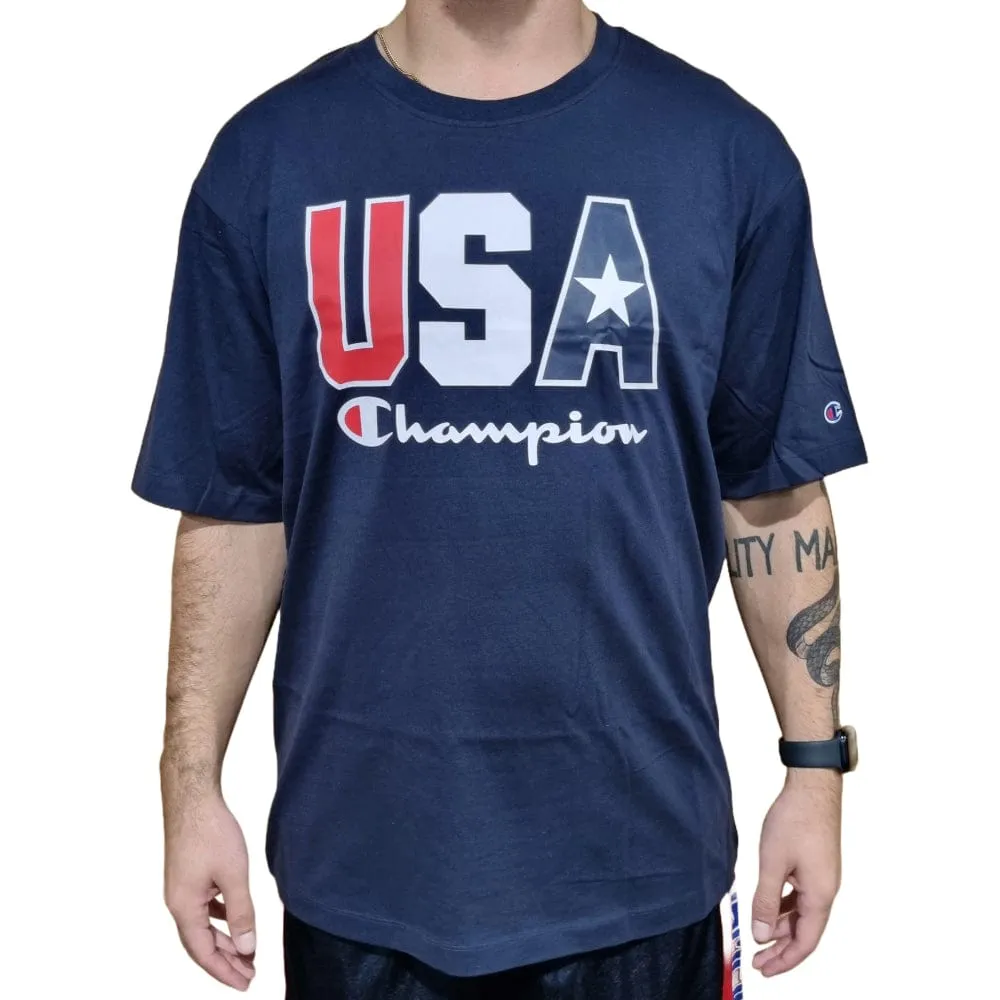 Champion Graphic Summer USA Tee - Navy