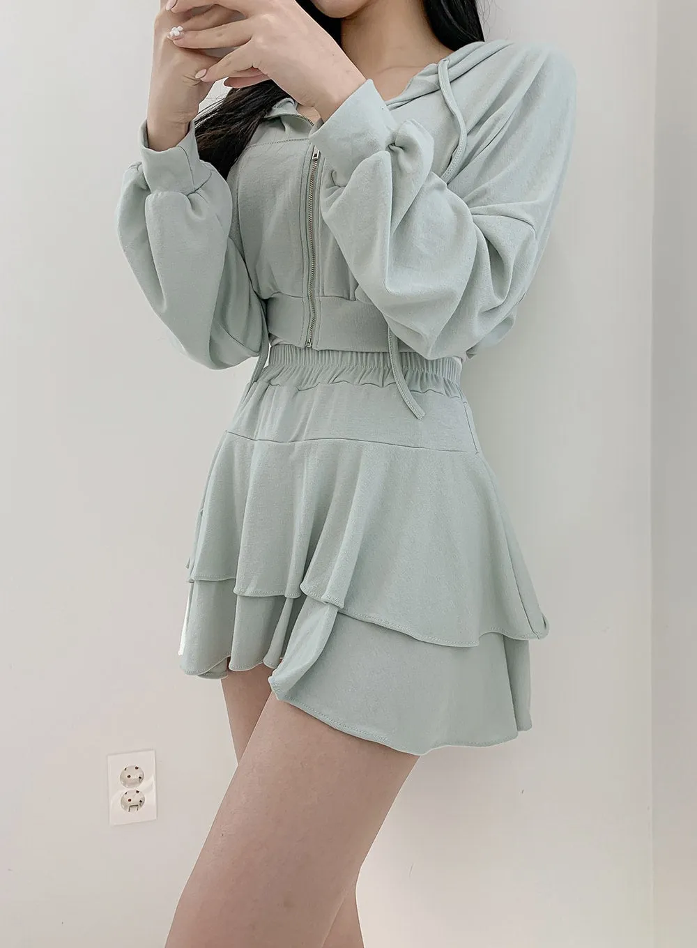 Cropped Zip Up Hoodie IM12