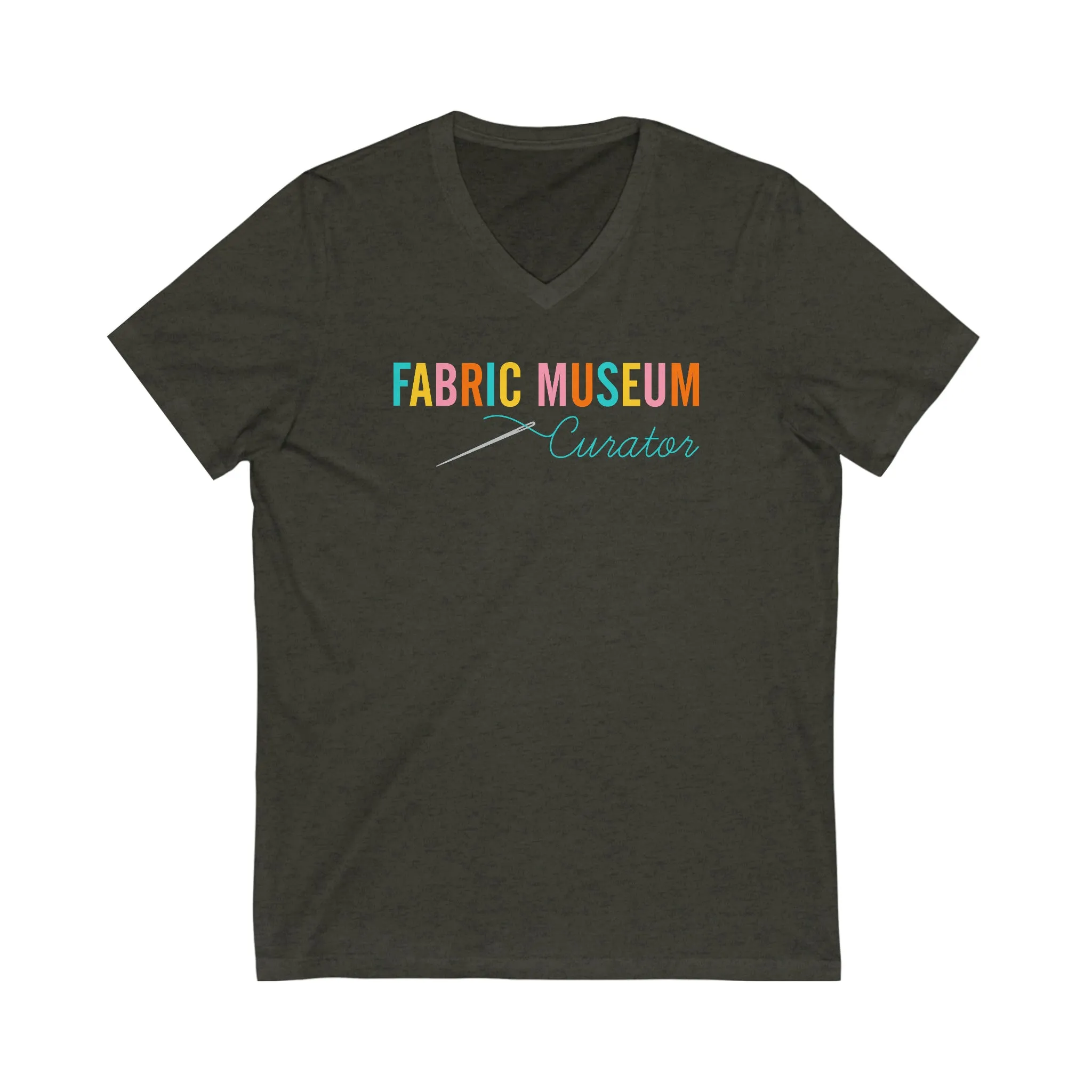 Fabric Museum Curator Unisex Jersey Short Sleeve V-Neck Tee