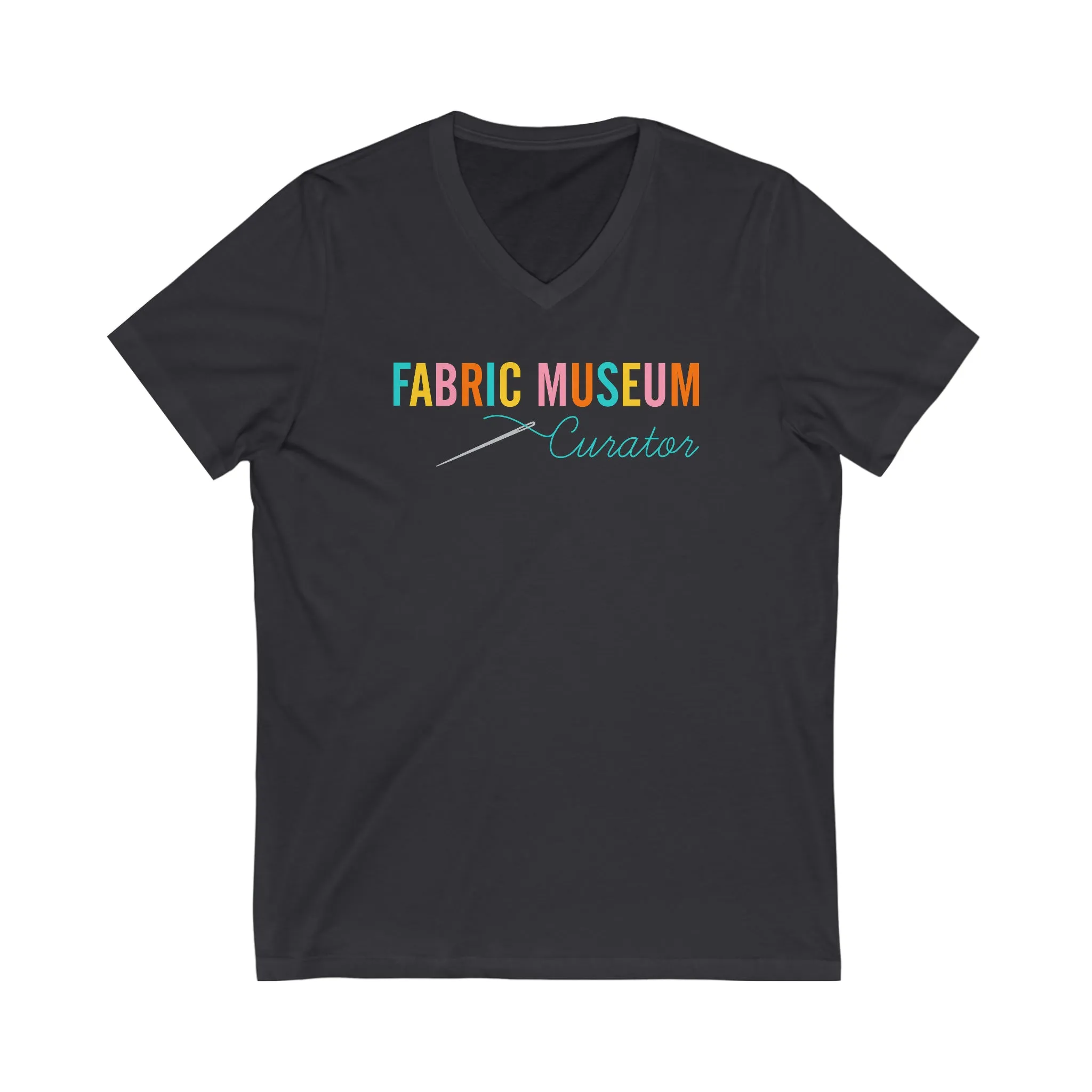 Fabric Museum Curator Unisex Jersey Short Sleeve V-Neck Tee