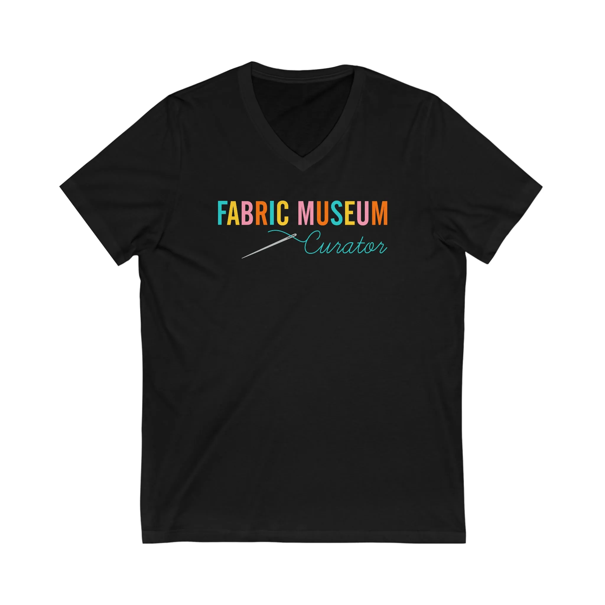 Fabric Museum Curator Unisex Jersey Short Sleeve V-Neck Tee