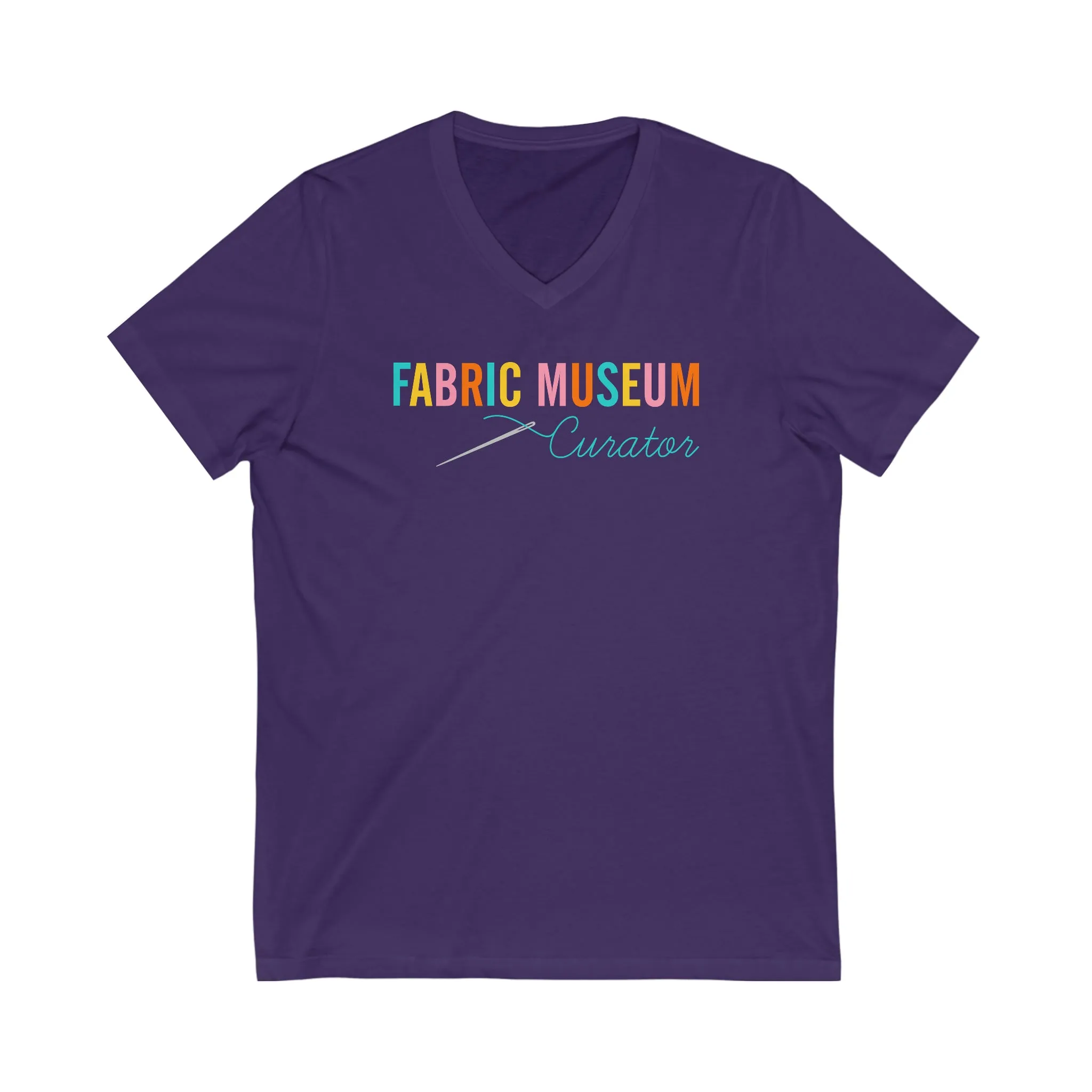 Fabric Museum Curator Unisex Jersey Short Sleeve V-Neck Tee