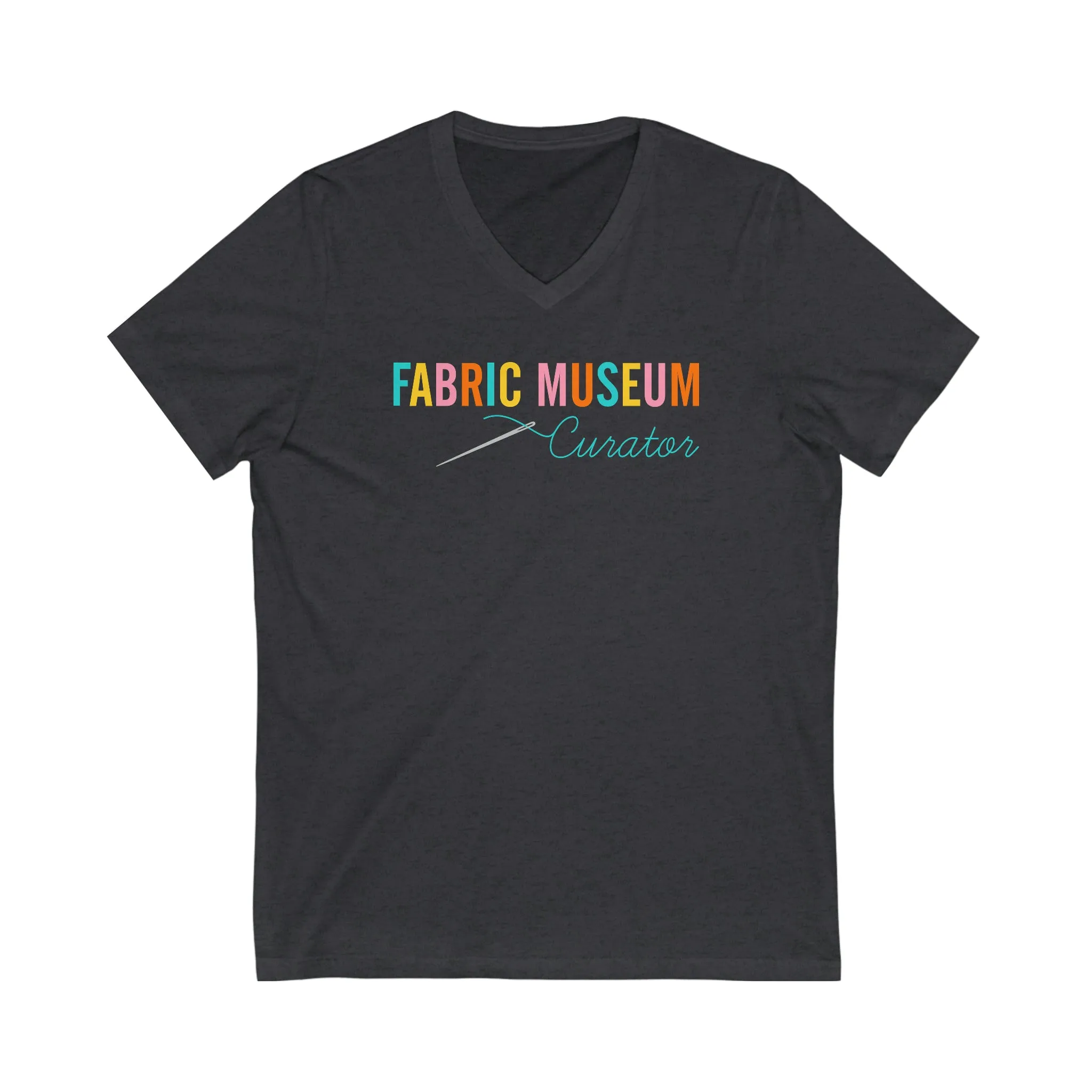 Fabric Museum Curator Unisex Jersey Short Sleeve V-Neck Tee