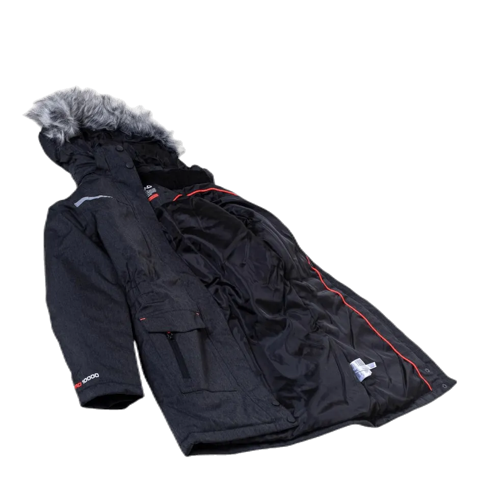 Gitte Girl Melange Parka W-PRO 10000 Grey
