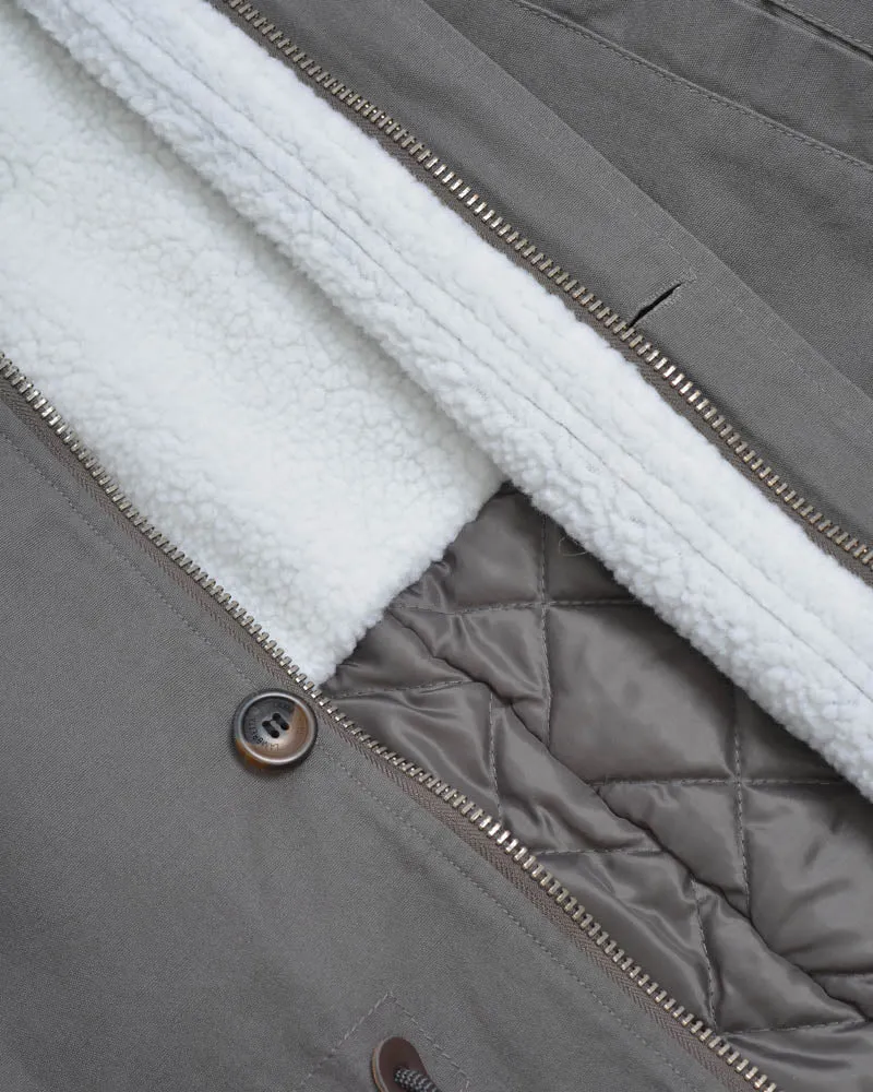 Lambretta Mens Grey Retro Fishtail Parka