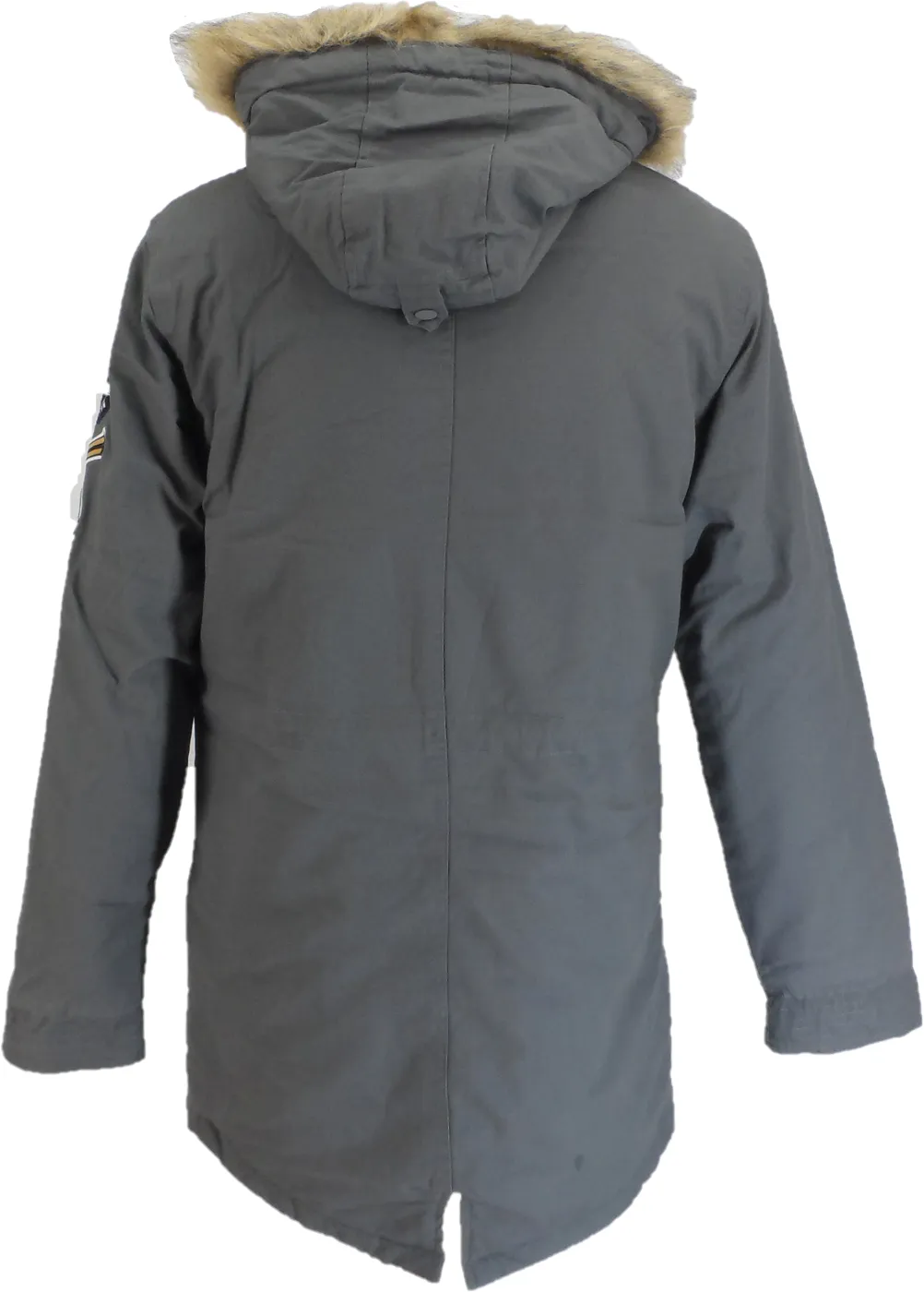 Lambretta Mens Grey Retro Fishtail Parka