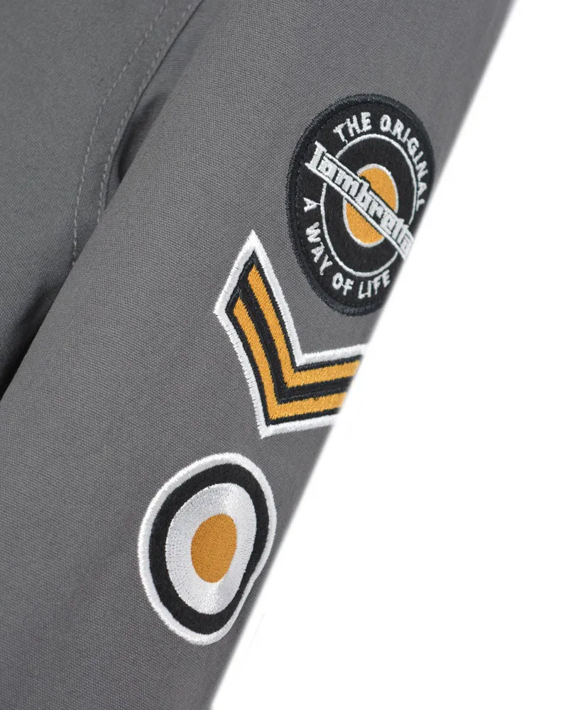 Lambretta Mens Grey Retro Fishtail Parka