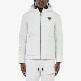 LIFE CODE WHITE QUILTED JACKET