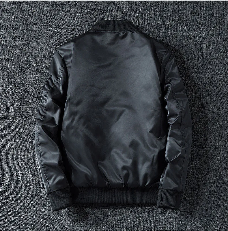 Men Embroidery Parkas Casual Bomber Jacket