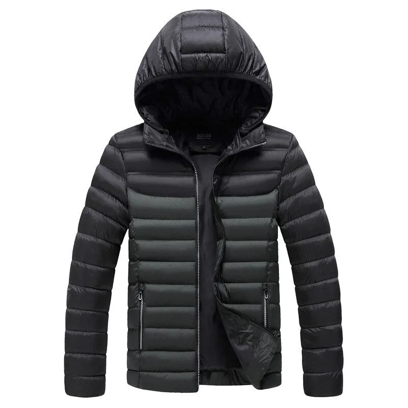 Men's Winter Casual Warm Slim Windproof Parkas Jacket