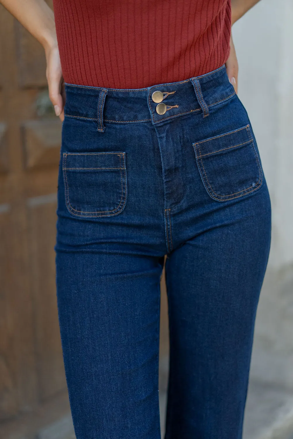 Oraije Wide-Leg Denim Jeans Elena