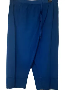 Pants-Royal Blue-Split Bottom Wide Leg Crop-Women's-S-1302
