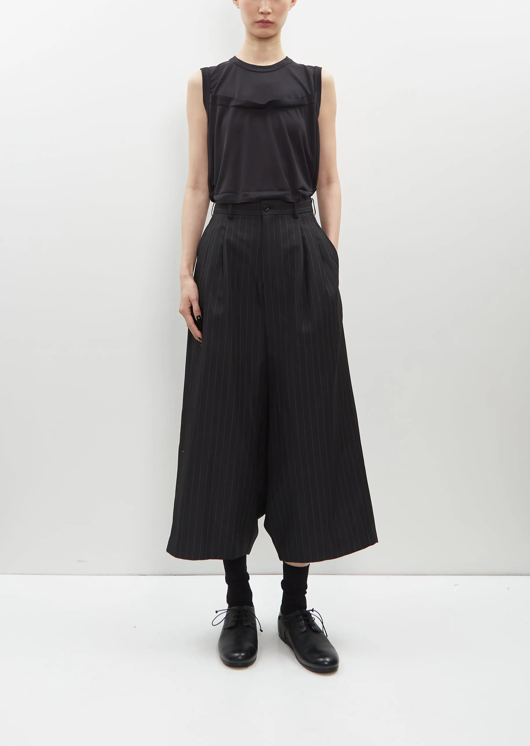 Pinstripe Wide Leg Pants