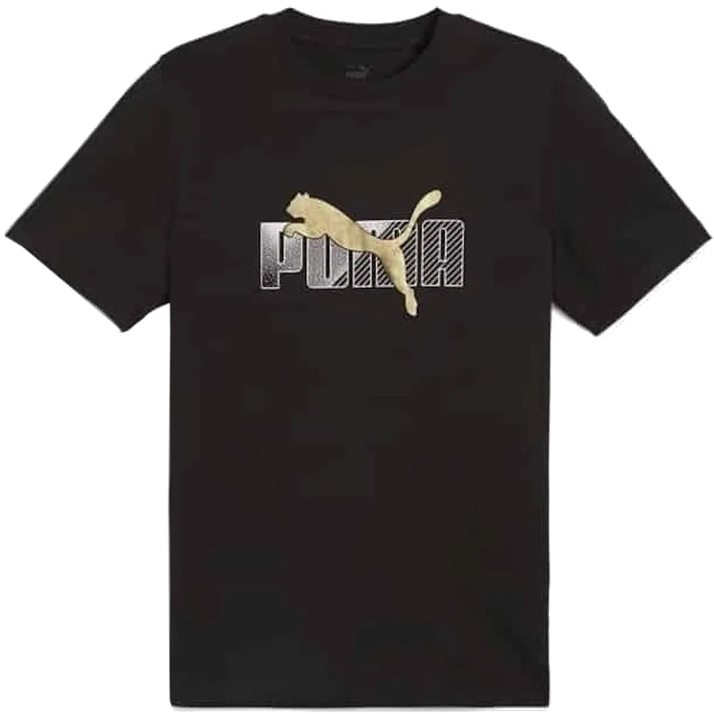 PUMA Essentials Logo Lab Holiday Tee - Black / Gold