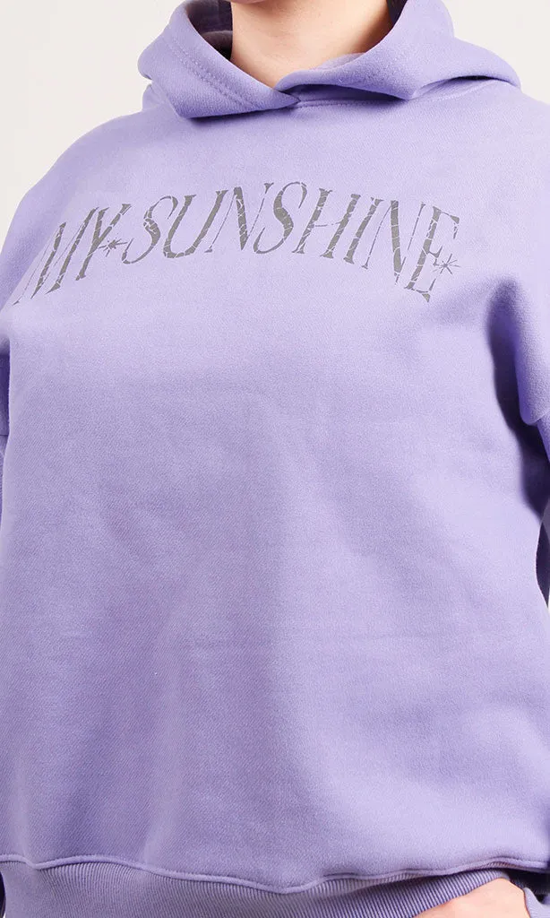 R206861-R206861 - Graphic Hoodie - Lilac