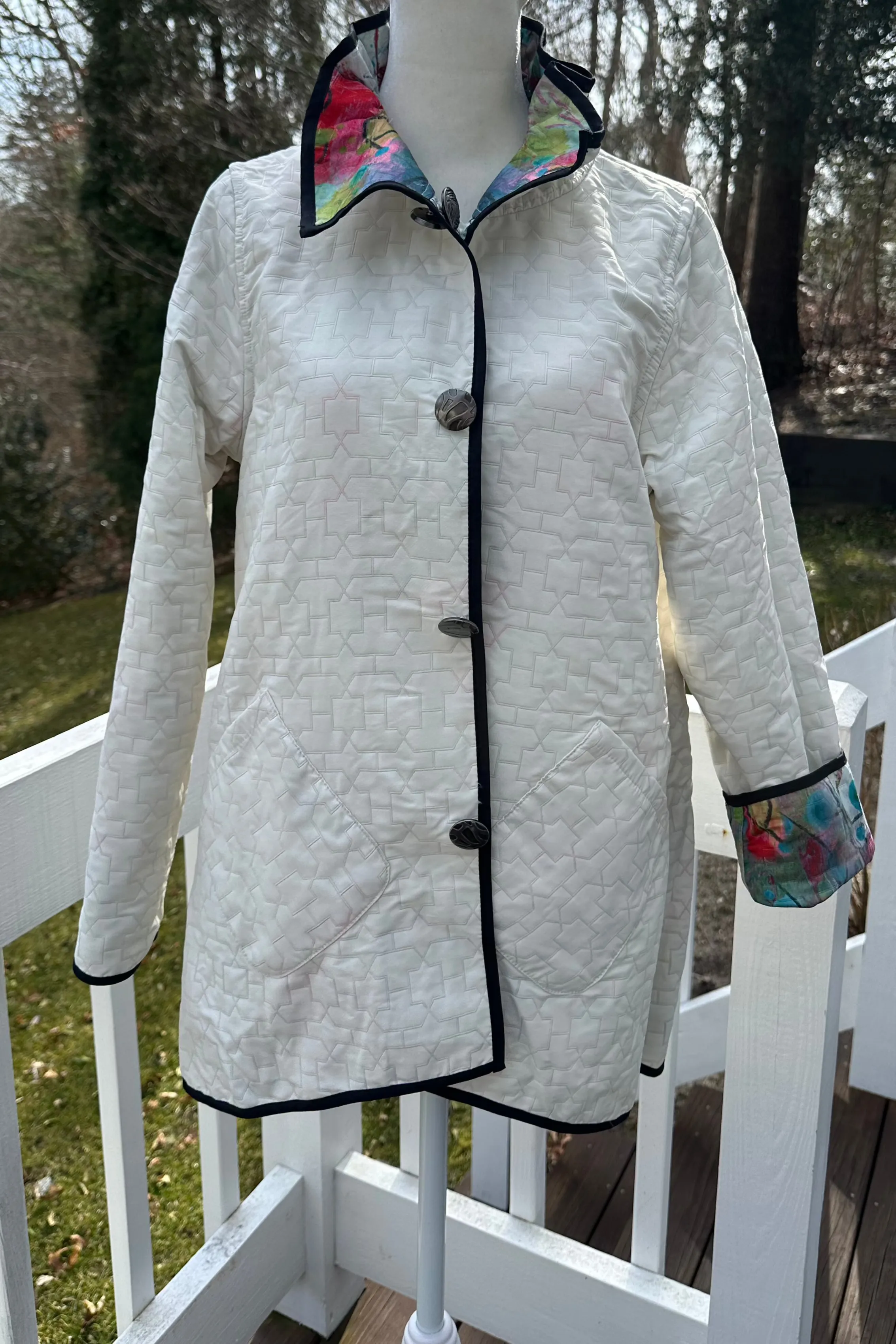 Reversible Hi Low Quilted Jacket