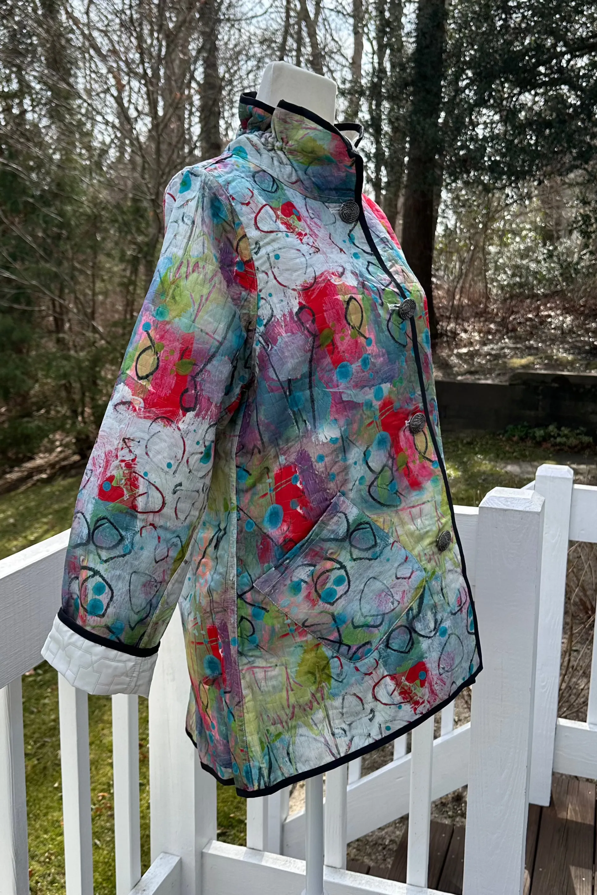 Reversible Hi Low Quilted Jacket