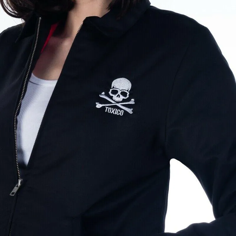 Skull & Bones Zipped Driver Womens Jacket