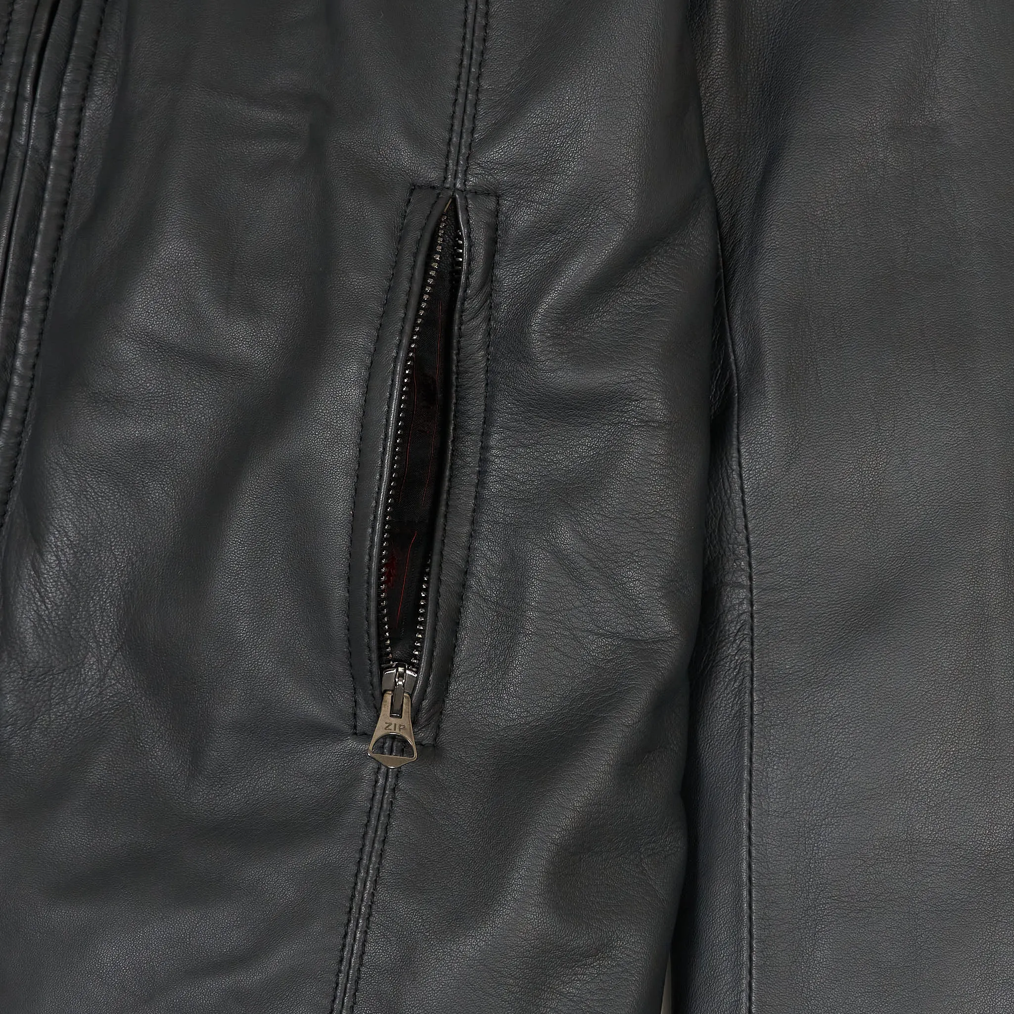 Stewart Ladies Reversible Down Hooded Leather Jacket