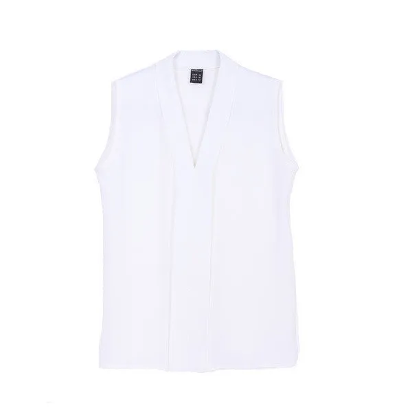 V neck low cut sleeveless shirts