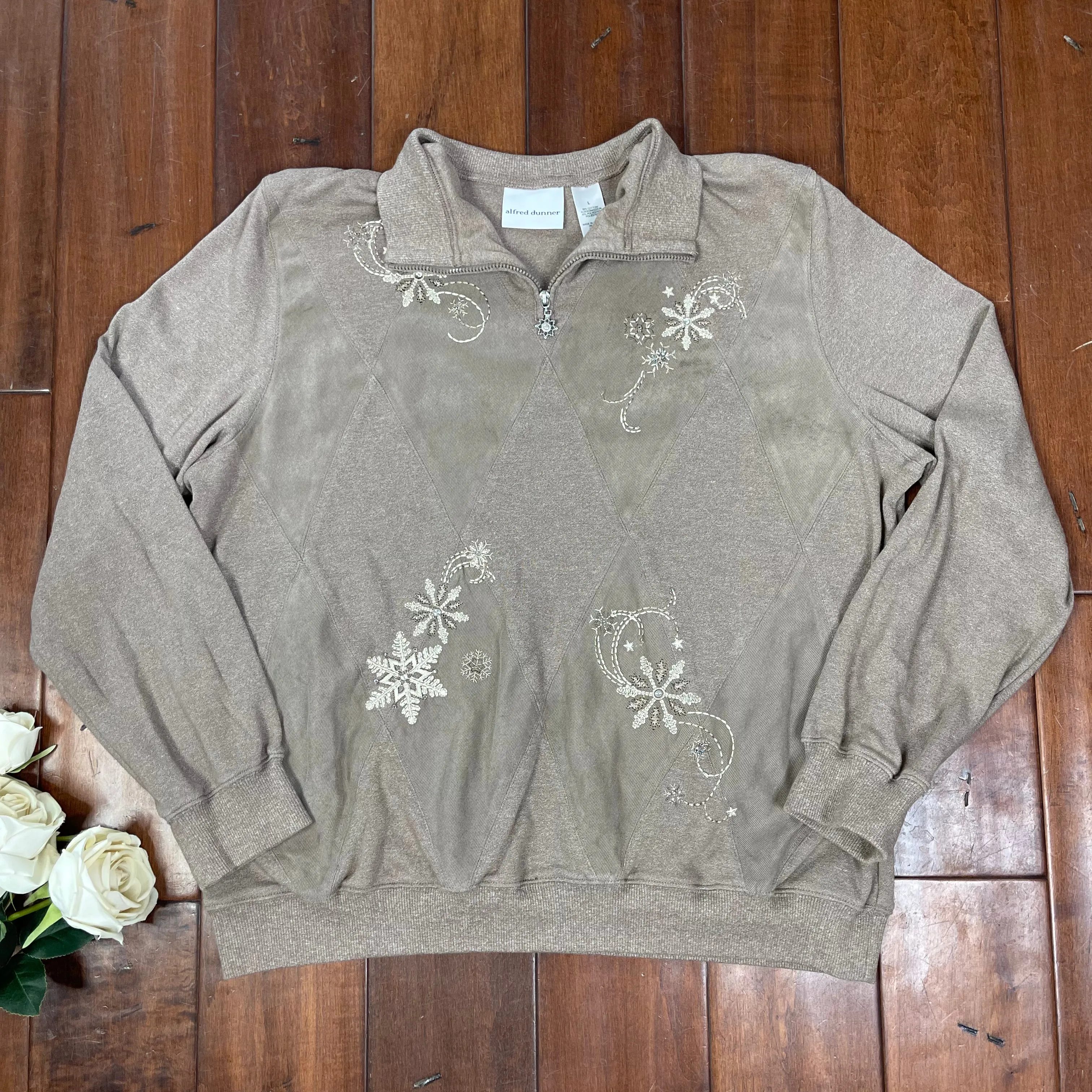 VINTAGE EMBROIDERED ZIP-UP POLO