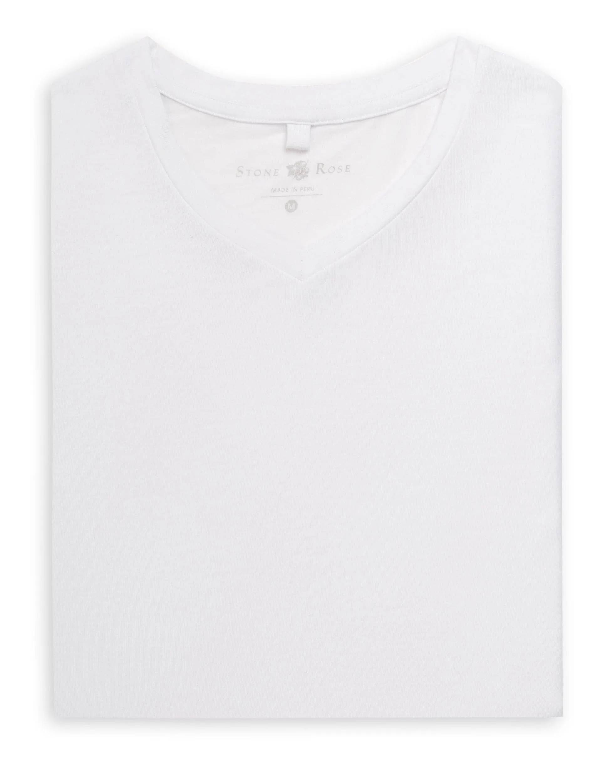 White V-Neck Modal T-Shirt