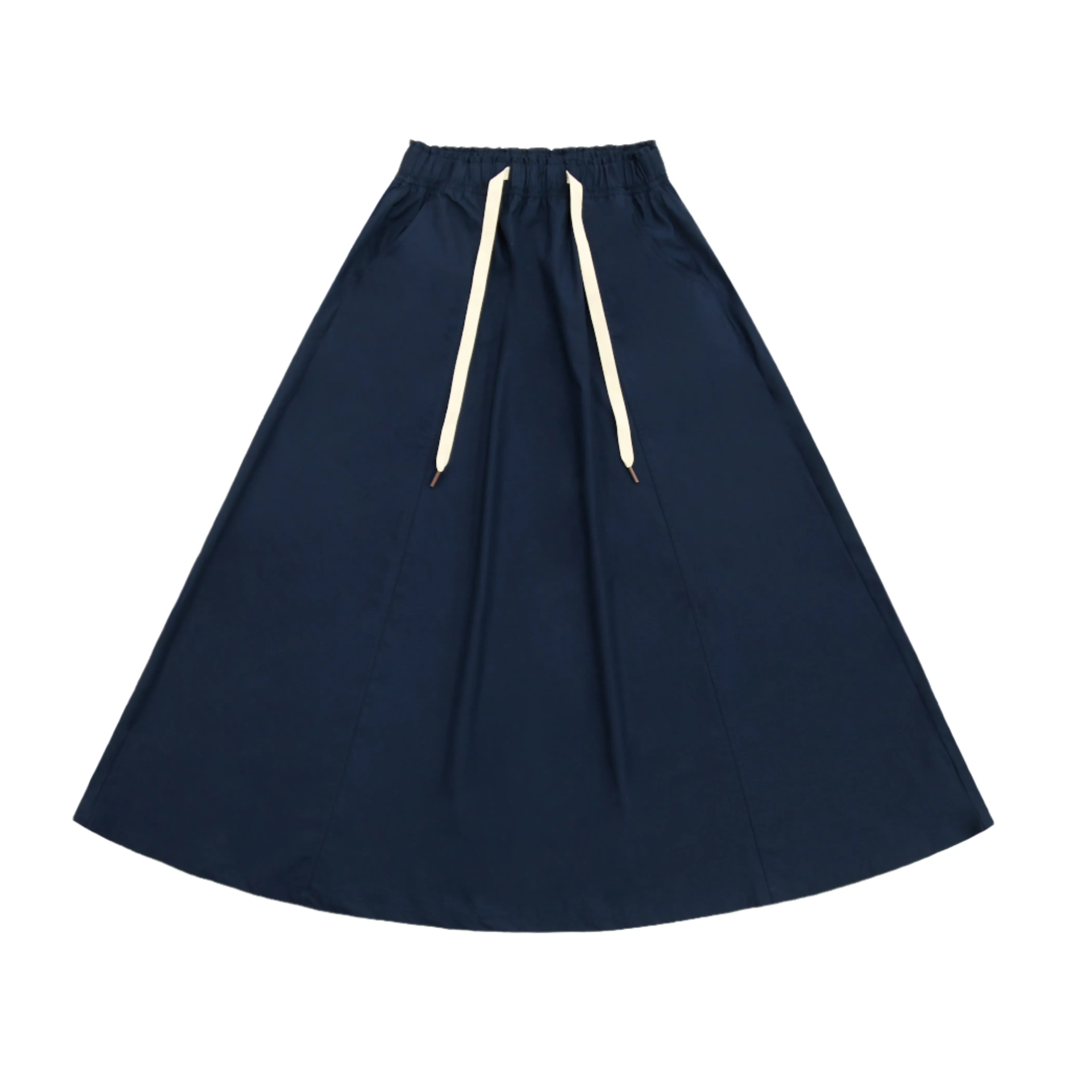 Woven Twill Drawstring Skirt