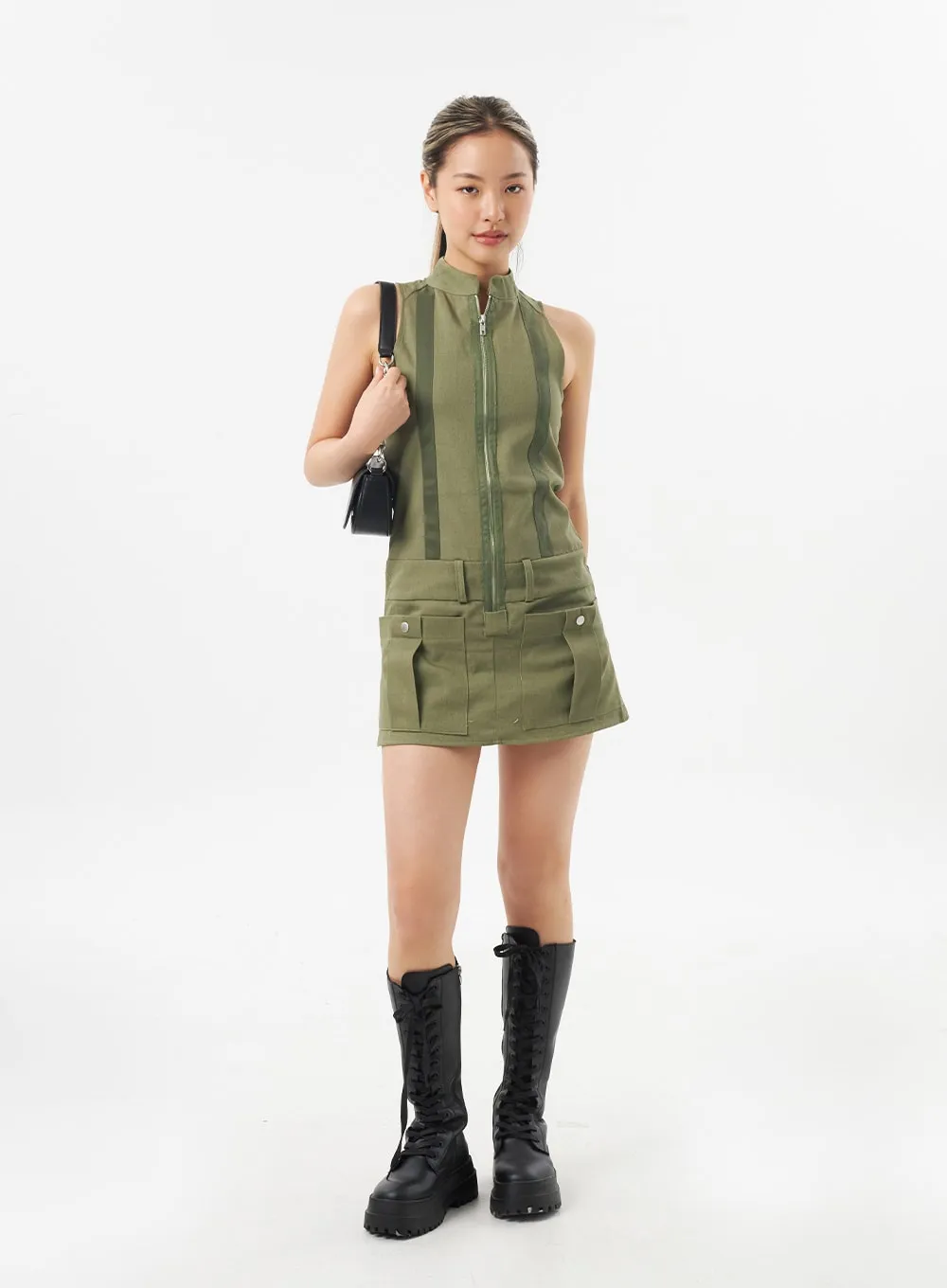 Zip-Up Mini Dress CU302