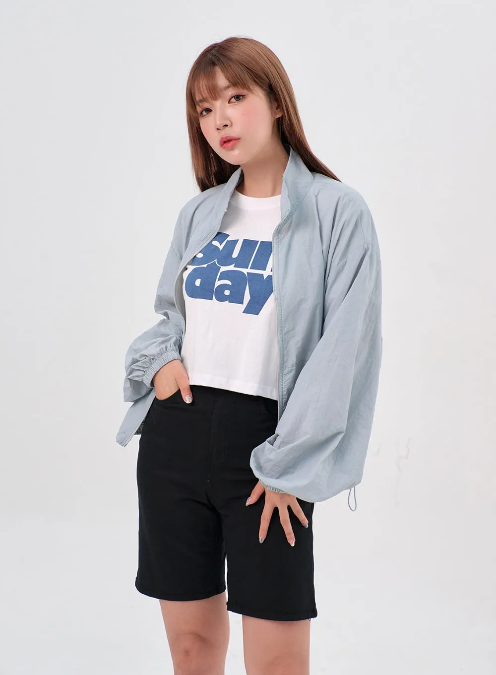Zip-Up Nylon Jacket IL310