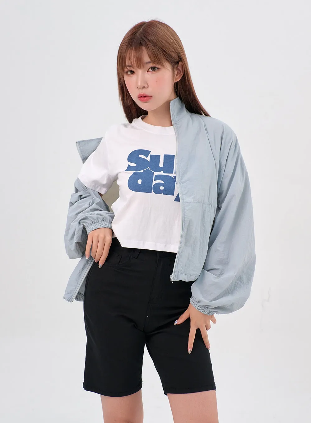 Zip-Up Nylon Jacket IL310